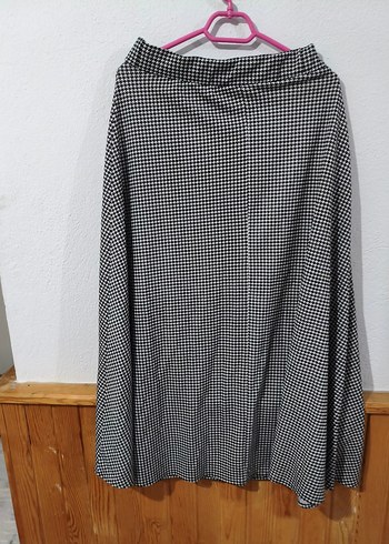 Salaş Kesim Gri Kareli  Etek - Görsel 2