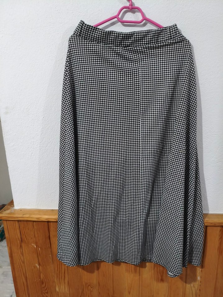 Salaş Kesim Gri Kareli  Etek - Görsel 2