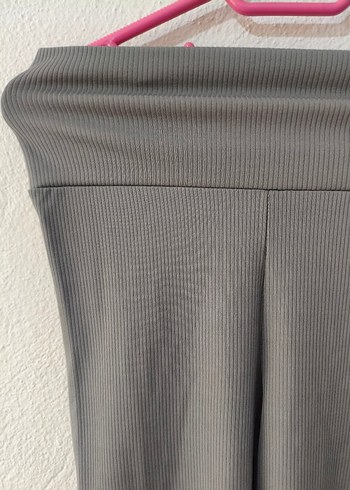 Gri Midi Kadın Tayt - Görsel 2
