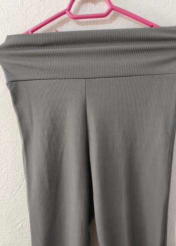 Gri Midi Kadın Tayt - Görsel 3