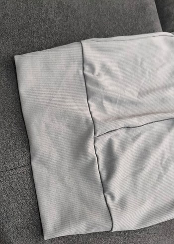 Gri Midi Kadın Tayt - Görsel 5