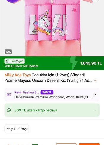 Pembe Flamingo Desenli Çocuk Yüzme Seti - Görsel 6