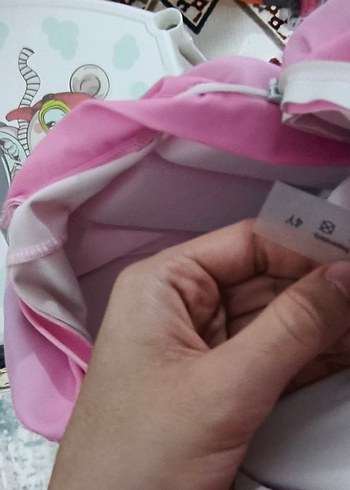 Pembe Flamingo Desenli Çocuk Yüzme Seti - Görsel 4