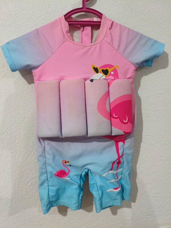 Pembe Flamingo Desenli Çocuk Yüzme Seti - Görsel 2