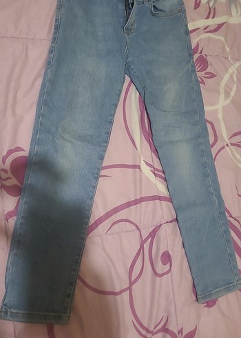 Mavi kız cocuk Denim Midi Boy Kot Pantolon - Görsel 2