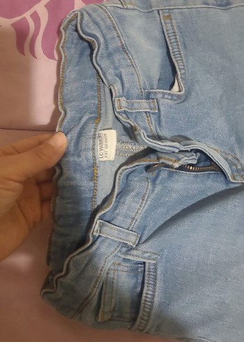 Mavi kız cocuk Denim Midi Boy Kot Pantolon - Görsel 3