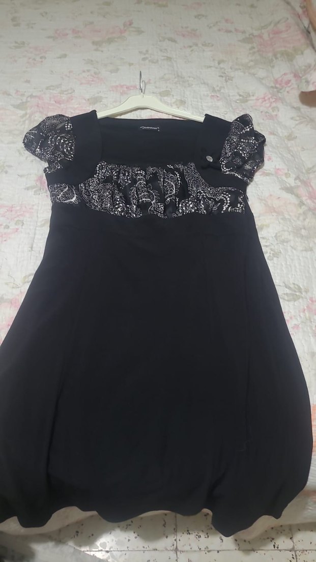 Siyah Drapeli Uzun Straplez Kadın Elbise - Görsel 2