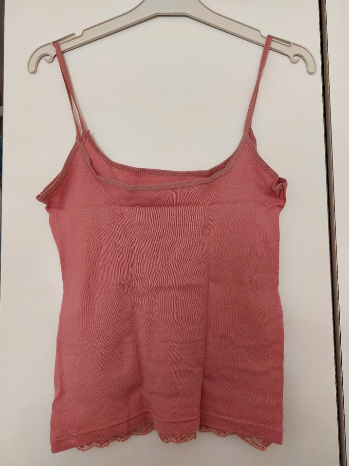 Dantel Detaylı Pembe Atlet - Görsel 2