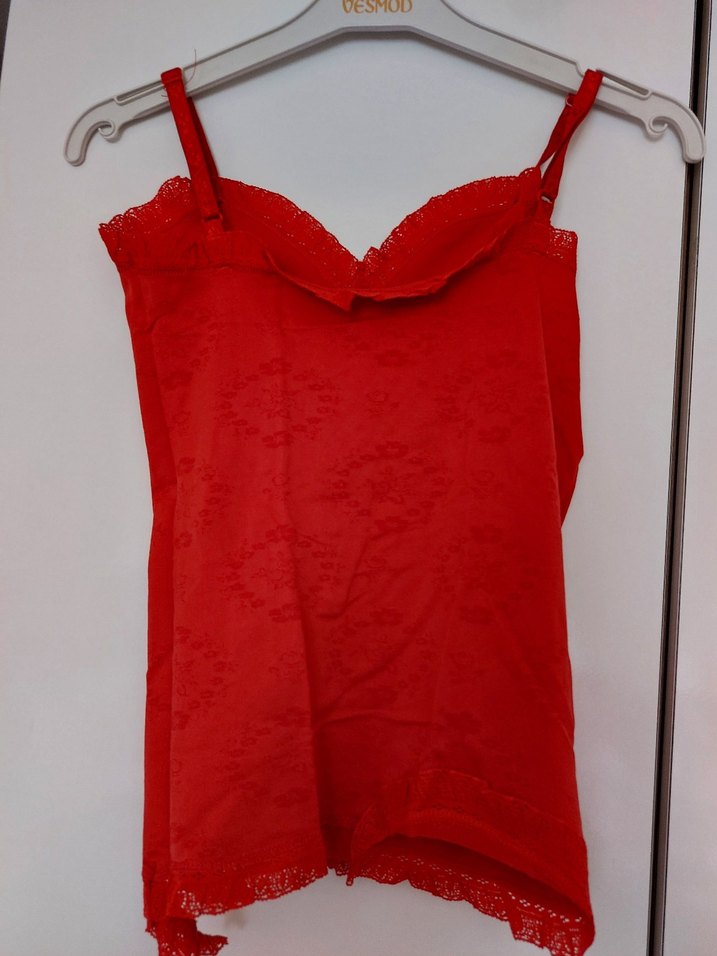 Dantel Detaylı Kırmızı   Atlet - Görsel 4