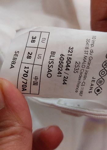 Kadın Beyaz jeans - Görsel 4