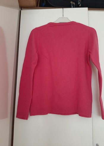 fuşya yünlü kazak - Görsel 2