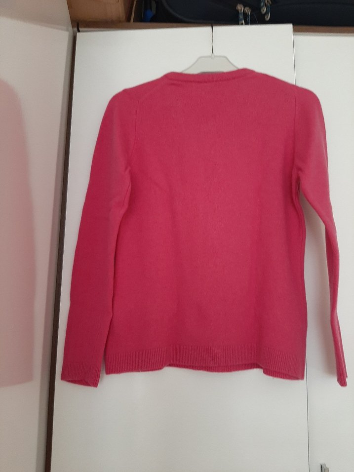 fuşya yünlü kazak - Görsel 2