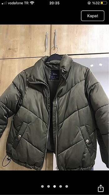 Bershka haki yeşil mont