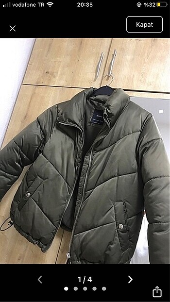s Beden Bershka haki yeşil mont