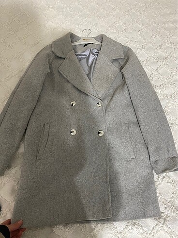 36 Beden gri Renk Kaşe kaban oversize