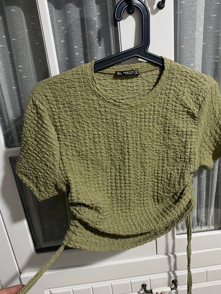 Kadın Haki Keten Pilili Midi ikili takım - Görsel 2