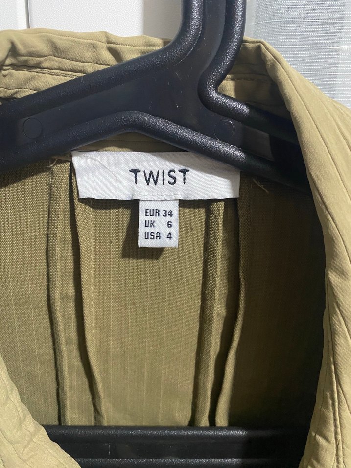 Bej Kadın Keten Pilili Gömlek - Görsel 2