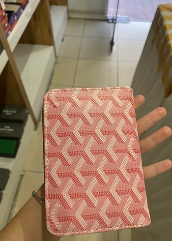 Beden Fermuarlı Pembe Desenli Kadın Cüzdanı
