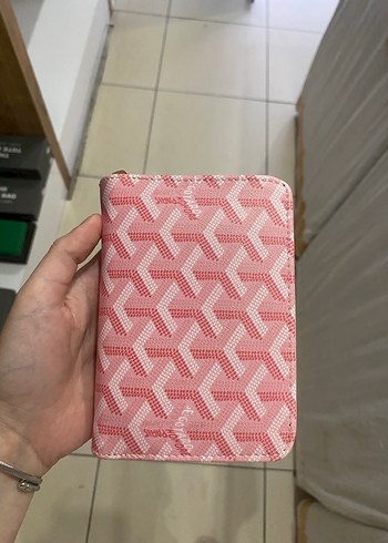 Maison Goyard Fermuarlı Pembe Desenli Kadın Cüzdanı