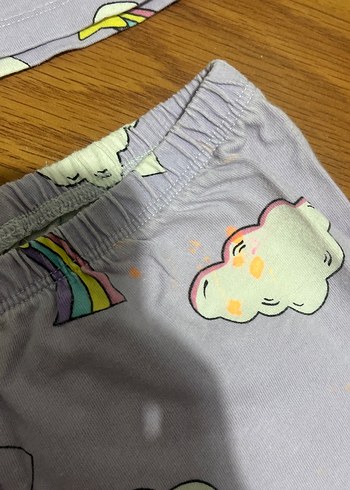 12-18 Ay Beden mor Renk Uzun Kollu Pijama Takımı