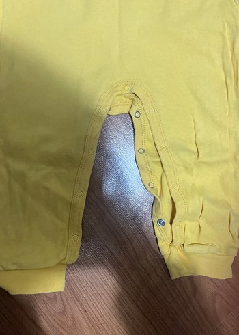 1,5 Yaş Beden sarı Renk Renkli Baskılı Sarı Bebek Tulum