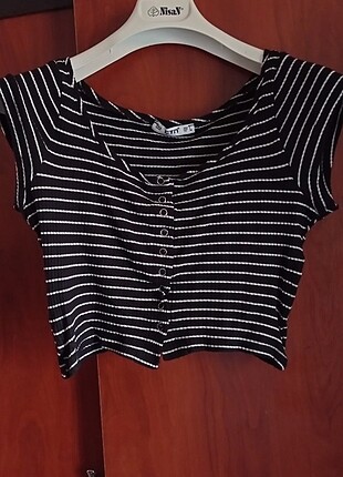 Diğer Crop top çizgili 