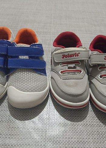 Polaris Erkek Çocuk Mavi gri Cırtlı Spor Ayakkabı - Görsel 12