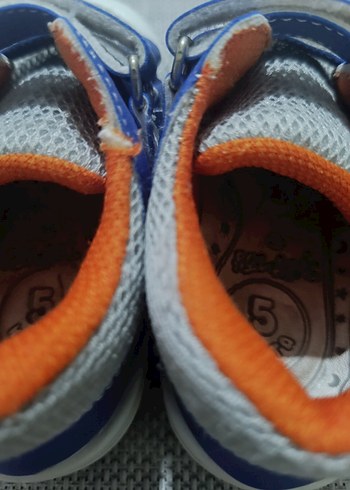 Polaris Erkek Çocuk Mavi gri Cırtlı Spor Ayakkabı - Görsel 5