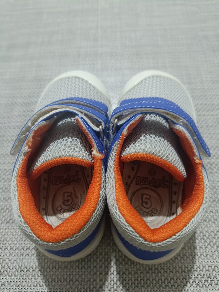 Polaris Erkek Çocuk Mavi gri Cırtlı Spor Ayakkabı - Görsel 2