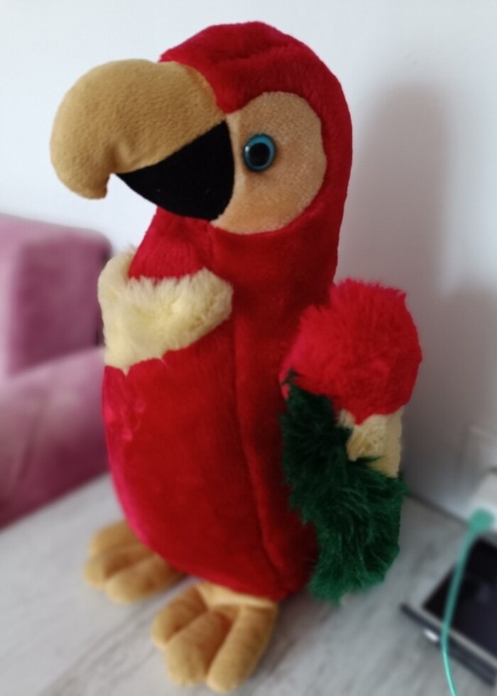 Oyuncak peluş papağan  - Görsel 4