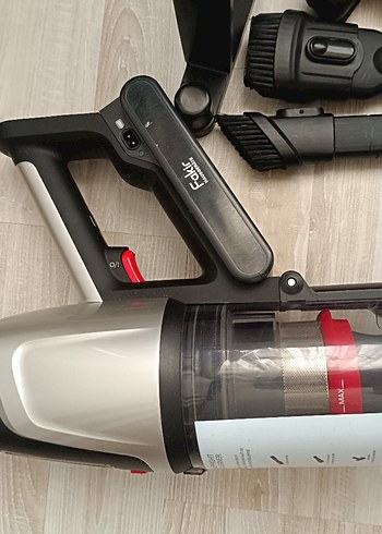 Fakir şarjlı süpürge Kırmızı Kablosuz Dikey Elektrikli Süpürge - Görsel 6