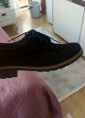 39 Beden siyah Renk Siyah Oxford Tarzı Ayakkabı