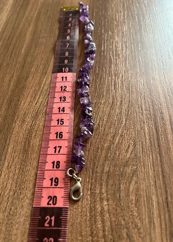 Doğal Ametist Kırık Taş Bileklik - Negatif Enerji Kalkanı - Görsel 5