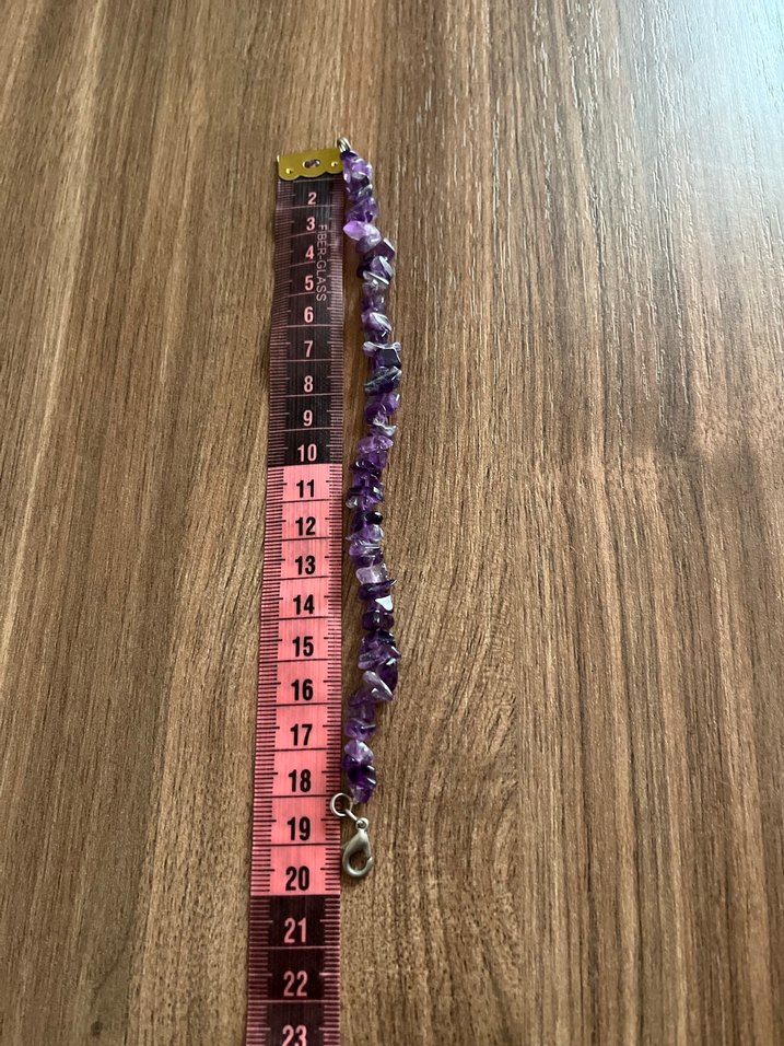 Doğal Ametist Kırık Taş Bileklik - Negatif Enerji Kalkanı - Görsel 2