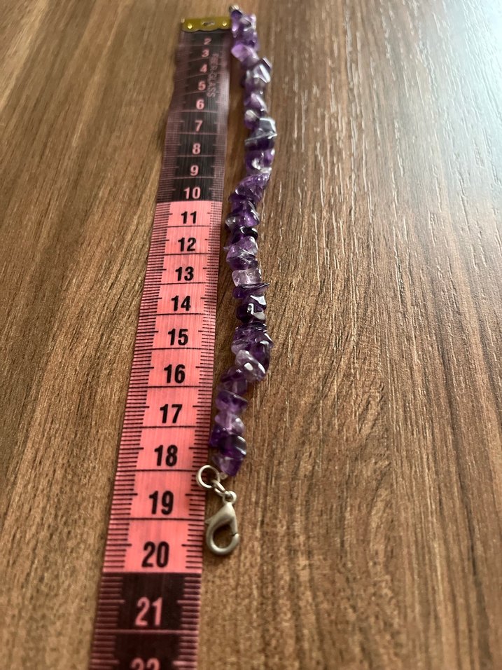 Doğal Ametist Kırık Taş Bileklik - Negatif Enerji Kalkanı - Görsel 5
