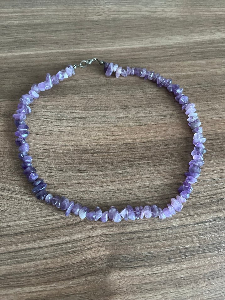 Ametist Doğal Taş Enerji Şifa Kolyesi - Görsel 5