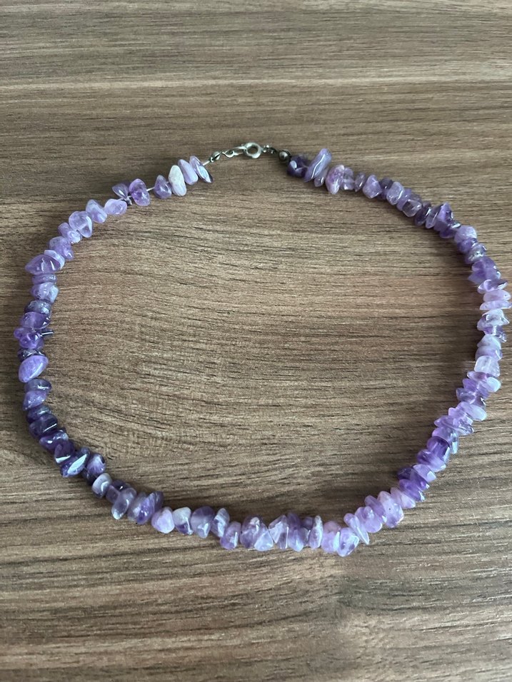 Ametist Doğal Taş Enerji Şifa Kolyesi - Görsel 2