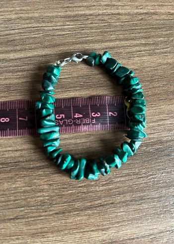 Gerçek Malakit Doğal Taş Bileklik - Görsel 5