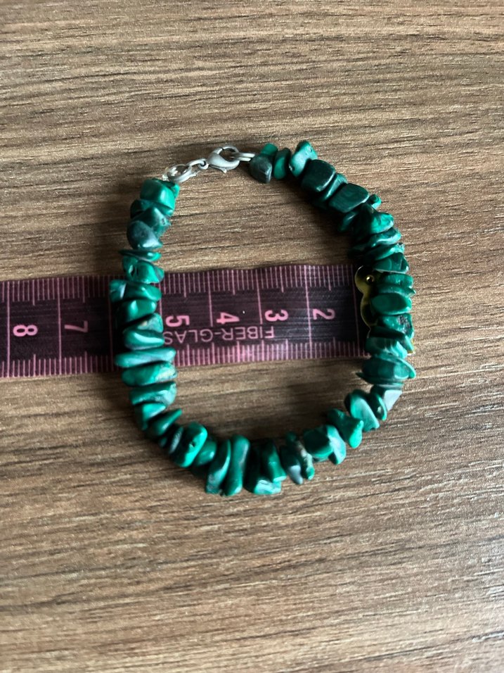Gerçek Malakit Doğal Taş Bileklik - Görsel 5
