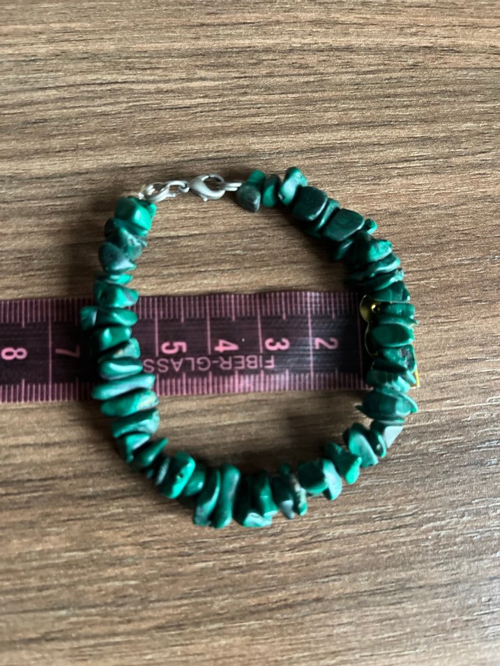 Gerçek Malakit Doğal Taş Bileklik - Görsel 4