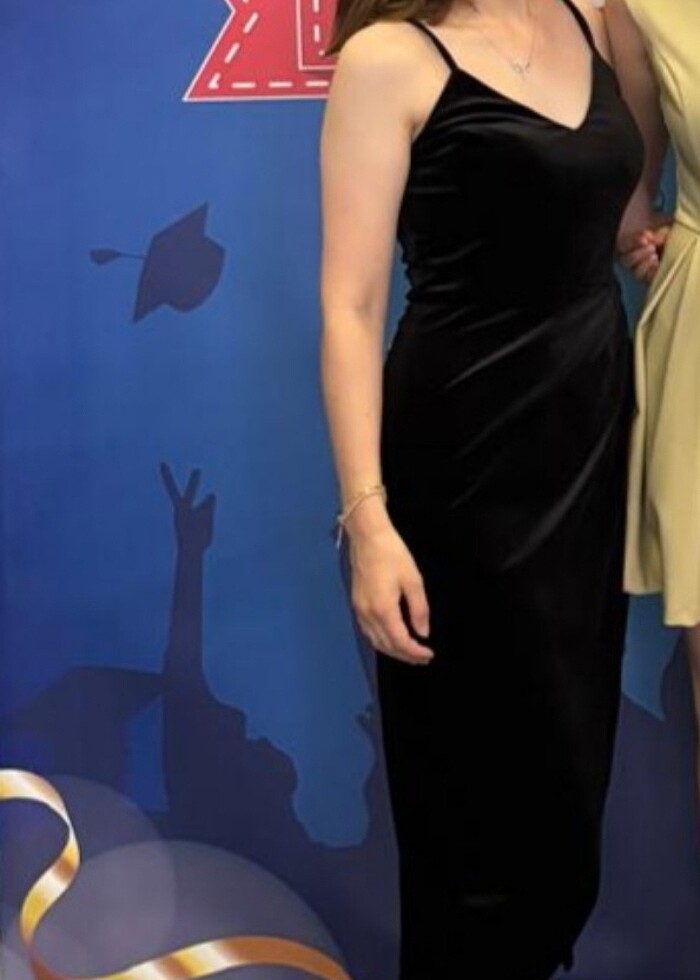 Kadife elbise - Görsel 3