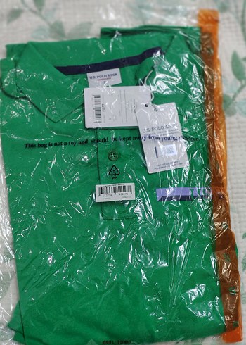 Yeşil US Polo Assn. Kısa Kollu Polo Tişört - Görsel 3