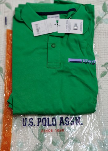 Yeşil US Polo Assn. Kısa Kollu Polo Tişört - Görsel 2