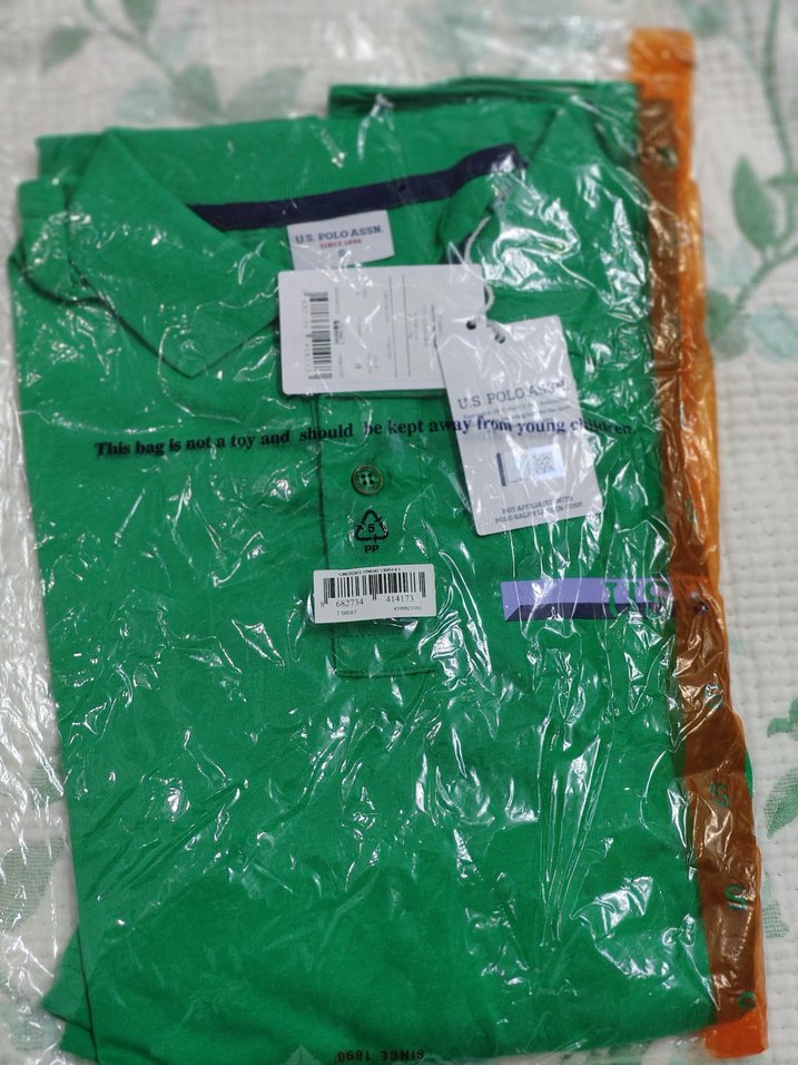 Yeşil US Polo Assn. Kısa Kollu Polo Tişört - Görsel 3