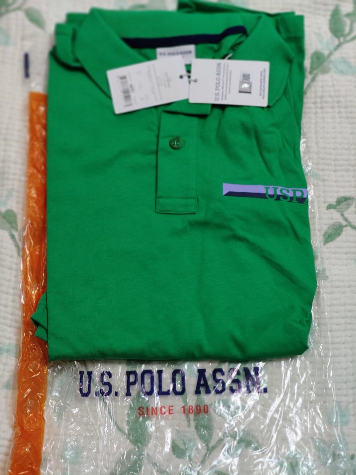 Yeşil US Polo Assn. Kısa Kollu Polo Tişört - Görsel 2