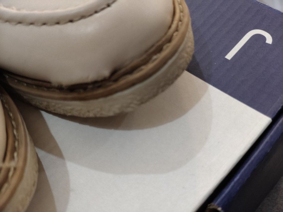 Bej Tokalı Kadın Loafer Blok Topuk - Görsel 4