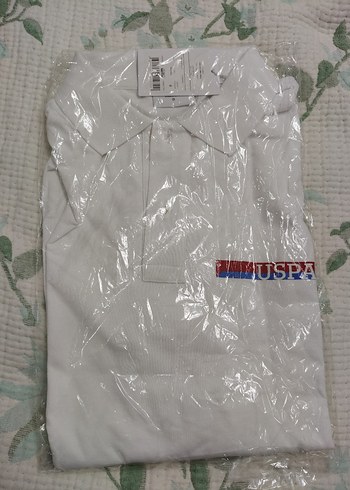 u.s polo beyaz polo yaka tişört - Görsel 2