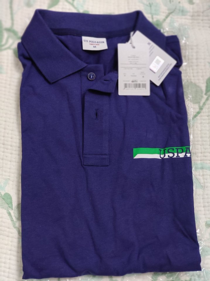 lacivert u.s polo Yaka Kısa Kollu Tişört - Görsel 2