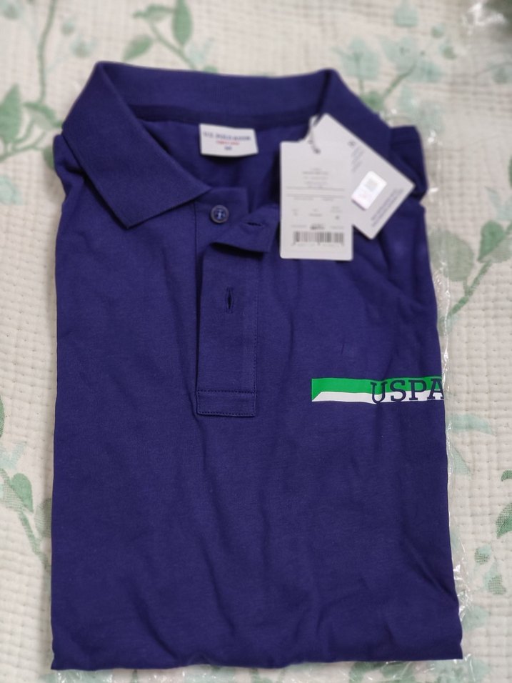 lacivert u.s polo Yaka Kısa Kollu Tişört - Görsel 3