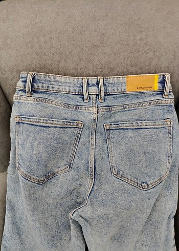 Gri Denim Normal Boy Kadın Jean - Görsel 4
